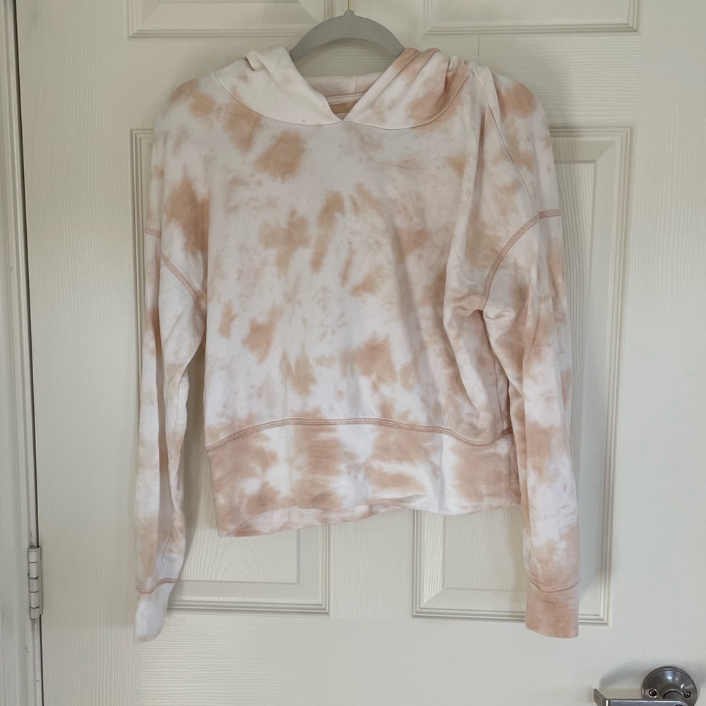 Pink Tye Dye Cropped Sweatshirt
